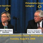 SNAP Marci Hamilton and Philly D.A. Charles Gallagher 2008
