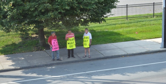 NJ Archbishop Myers resignation rally, 082013