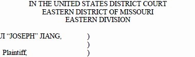 Rev. Joseph Jiang lawsuit